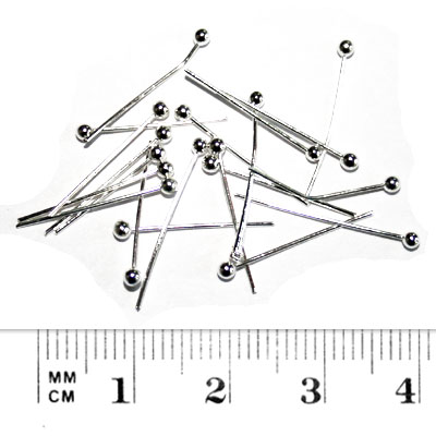 Пины со шляпкой шарик 30 х 0,5 мм 20 шт. - all4crafts.ru