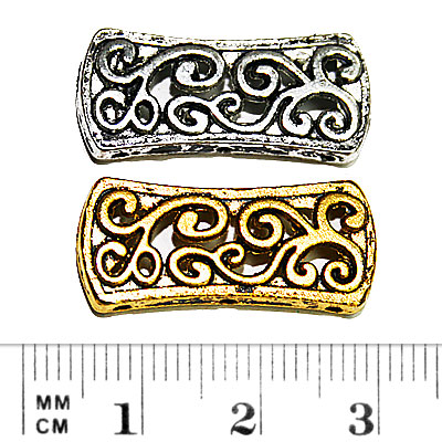Многорядный элемент `орнамент` на три нити 26 х 11 х 3 мм - all4crafts.ru