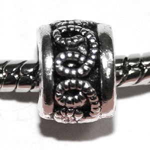 Бусины пандора металлические кольцо `веревка` 9 х 6 мм цвет серебро антик - all4crafts.ru