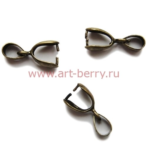 Бейл/держатель кулона, 17мм, бронза, 1шт - art-berry.ru