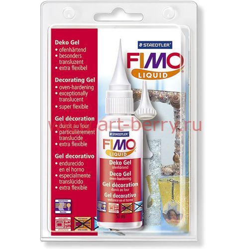 FIMO Запекаемый декоративный гель, прозрачный, 200 мл, 1шт - 