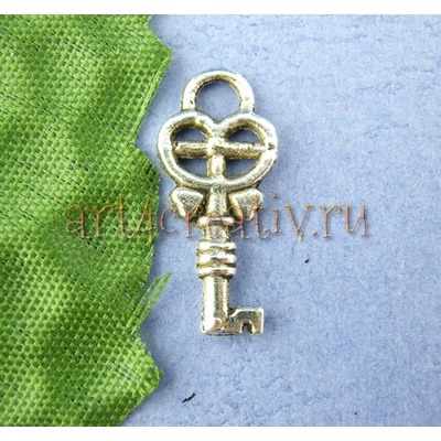 Подвеска "Ключ" Античное Серебро, 8мм x 18 мм - art4creativ.ru