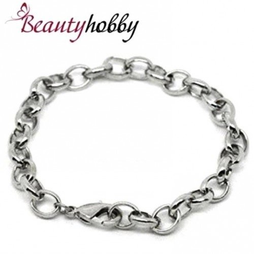 Браслет № 04, цепочка серебристая для подвесок. - beautyhobby.ru