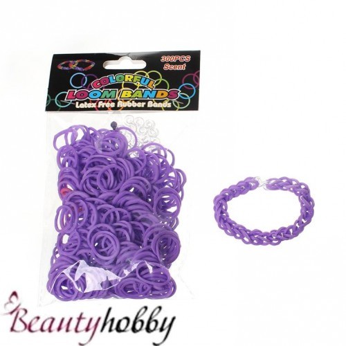 Loom Набор № 06 для плетения rainbow loom браслетов ФИОЛЕТОВЫЙ. - beautyhobby.ru