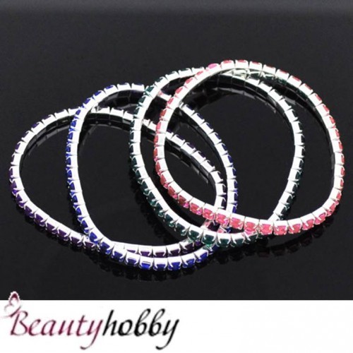 Браслет из стразов РОЗОВЫЙ. - beautyhobby.ru