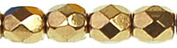 Бусины чешские стеклянные гранёные золотая бронза непрозрачные 90215 5мм - biser.ru