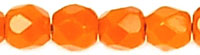 Бусины чешские стеклянные гранёные оранжевые непрозрачные 93120 4мм - biser.ru