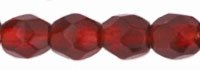 Бусины чешские стеклянные гранёные рубиновые прозрачные 7мм 90100 - biser.ru