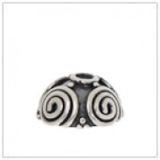 Шапочки для бусин Спиральки 8 мм античное серебро 925 - shvenzy.ru
