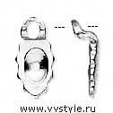 Держатель подвески (Бейл) клеевой, поперечный, цвета серебра (уценка) - vvstyle.ru