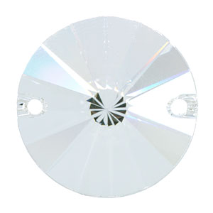 Стразы Swarovski Rivoli 10мм Кристальные c двумя отверстиями 1шт - vvstyle.ru