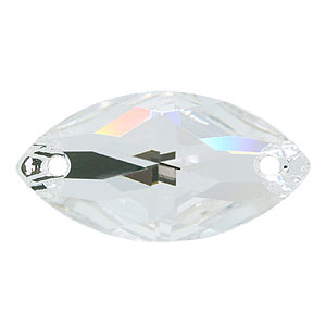 Стразы Swarovski Marquise 18х9мм Кристальные c двумя отверстиями - vvstyle.ru